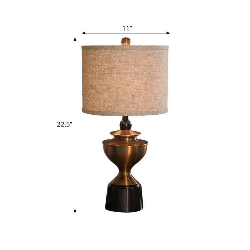 MagiGlow | Elegante Nachttischlampe mit Stoffschirm