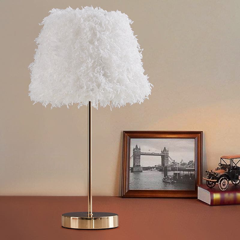 GlowLuxe | Moderne Feder-Tischleuchte