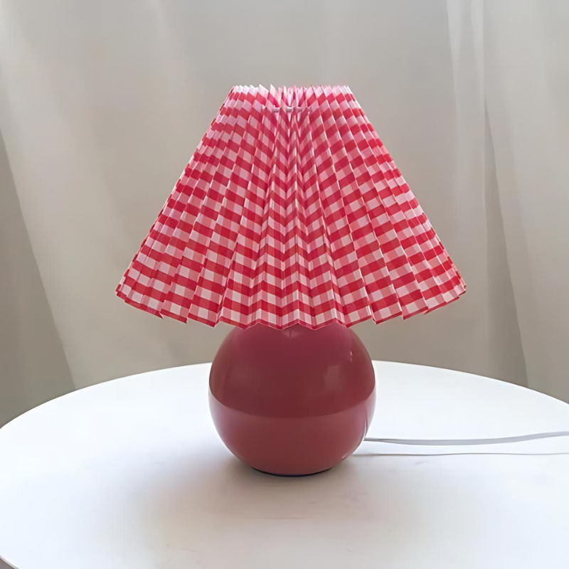 PleatsLight | Vintage-Tischlampe mit plissiertem Schirm