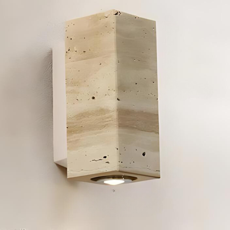 TravertinLight | Elegante Wandleuchte aus Marmor