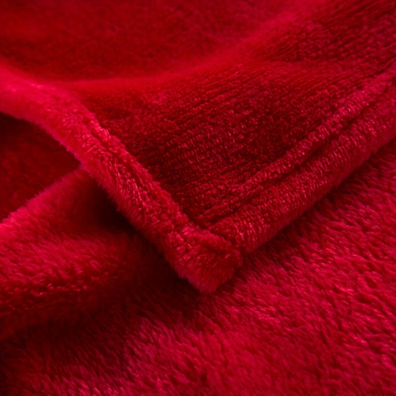 FlanoLux | Dicke rote Flanell-Decke