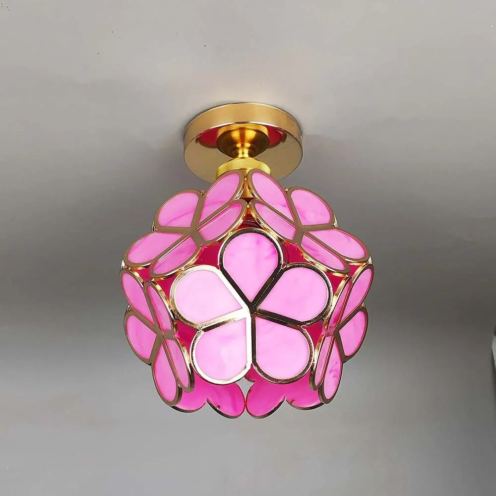 FlowersElegance | Glasdeckenleuchte für Flure und Eingänge
