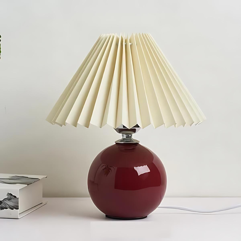 PleatsLight | Vintage-Tischlampe mit plissiertem Schirm