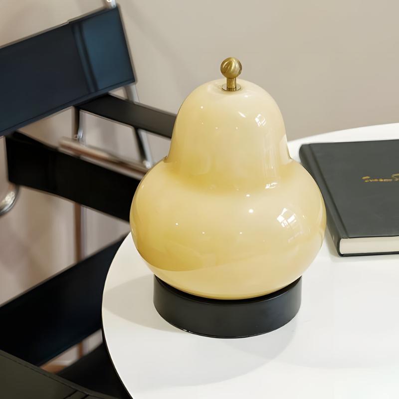 PearGlow | Elegante LED Tischlampe mit USB-Akku und Dimmfunktion