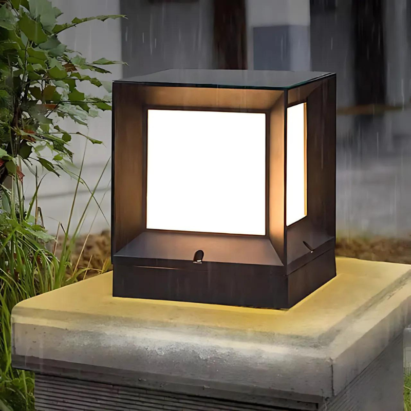 GlimmerCube | Modische LED Outdoor-Stehleuchte für stilvolle Außenbeleuchtung