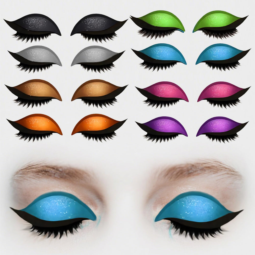 3-in-1 Make-up-Sticker Augen Lidschatten Eyeliner Design 3