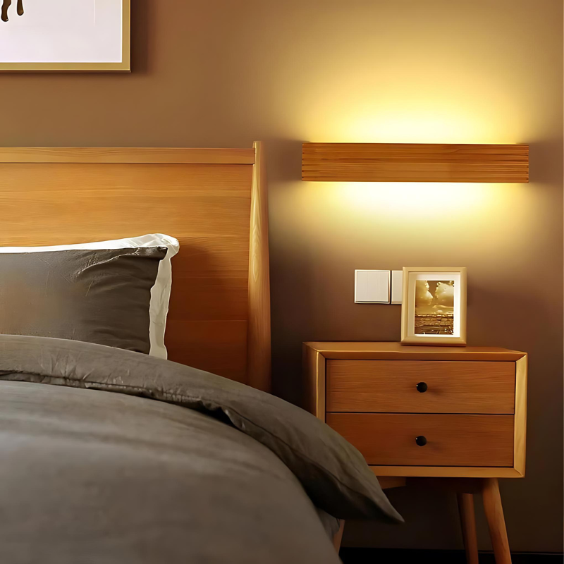 WoodFlare | Rechteckige wasserfeste LED-Wandlampe für Badezimmerbeleuchtung