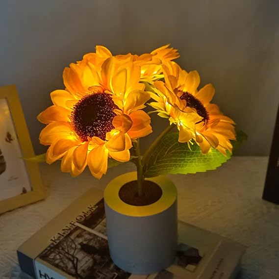 LumiPetal | Stilvolle LED-Sonnenblumen-Tischleuchte
