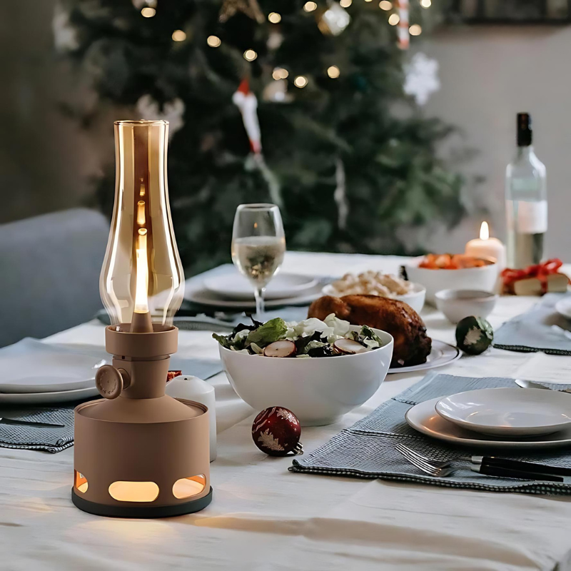 VintageGlow | Nostalgische LED Tischlampe im Vintage-Stil