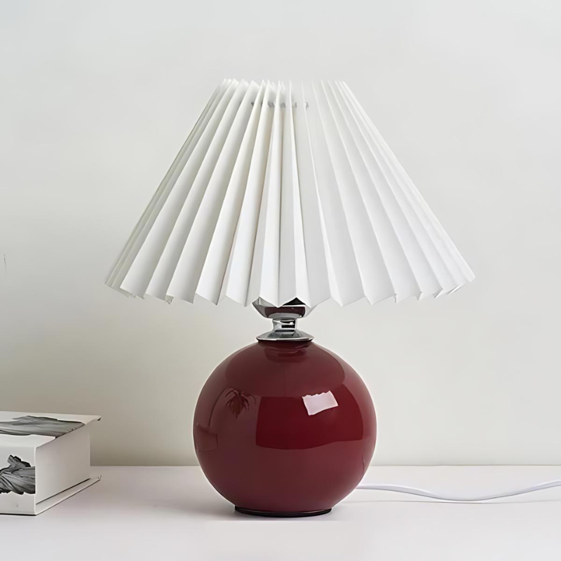 PleatsLight | Vintage-Tischlampe mit plissiertem Schirm