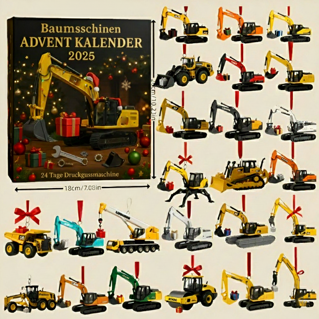 Adventskalender Baumaschinen 24 Modelle Spielzeug 2025 5