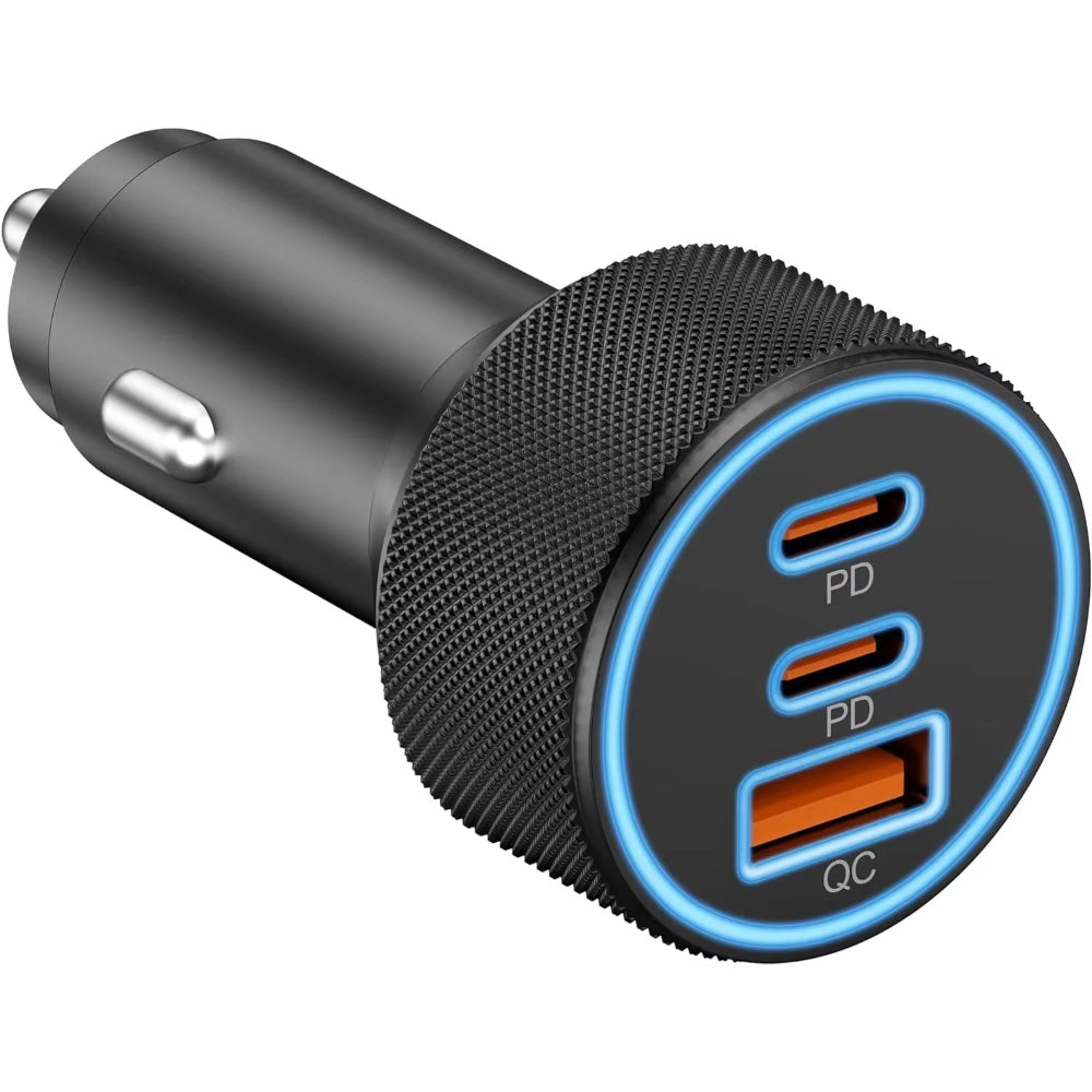 Auto Ladegerät USB C Adapter Schnellladen Mehrfach Anschluss Fahrzeug
