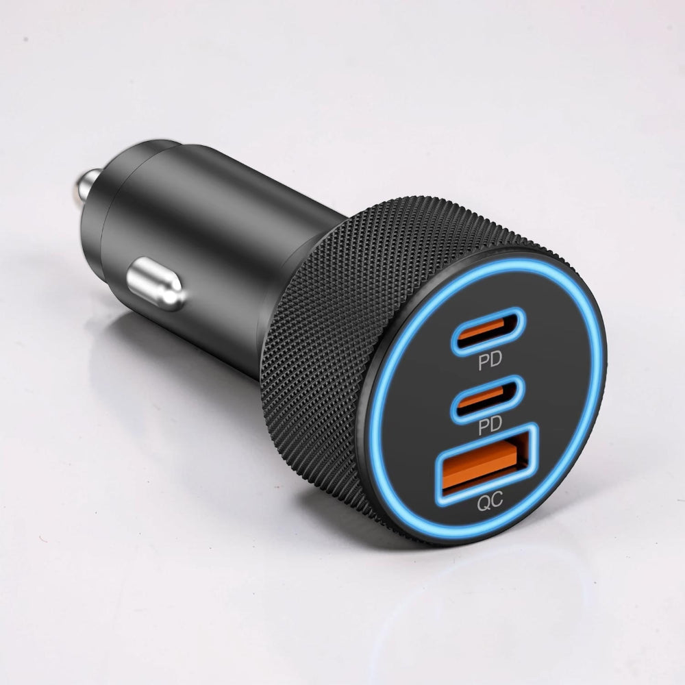 Auto Ladegerät USB C Adapter Schnellladen Mehrfach Anschluss Fahrzeug