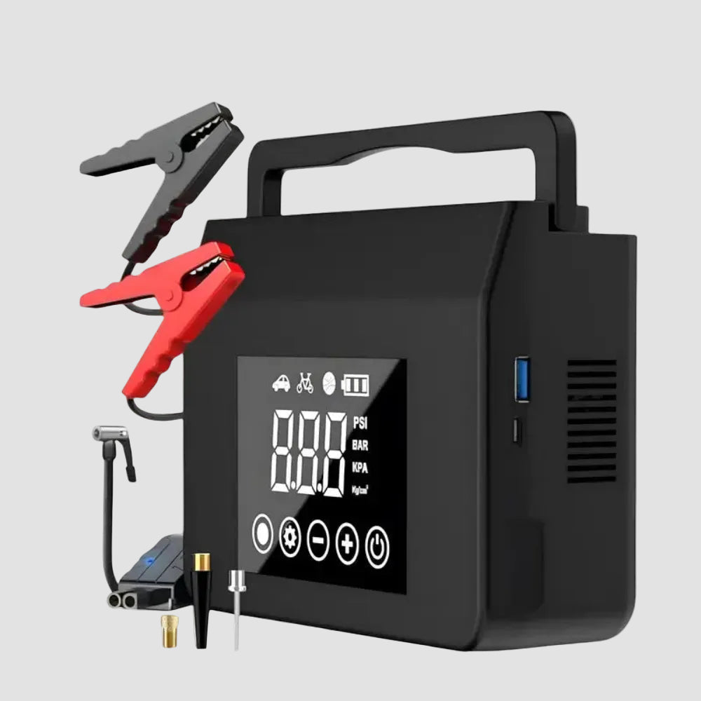 Autostarthilfe Kompressor Powerbank 15000mAh LED 12V 1