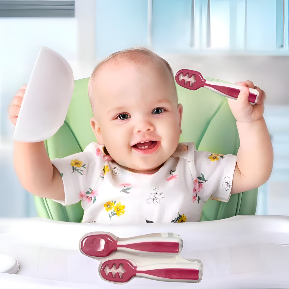 Baby Löffel Set Selbstlern Löffel Silikon Beikost Löffel