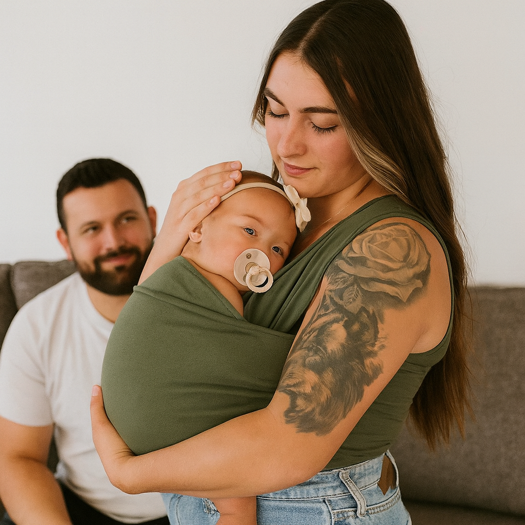 Babytrage Shirt Neugeborene Tragshirt Eltern Elastisch 7