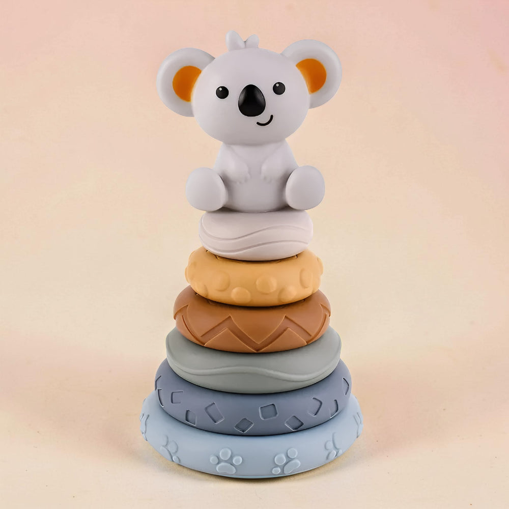 Beißring Baby Koala Stapelringe Zahnung Greifen Motorik