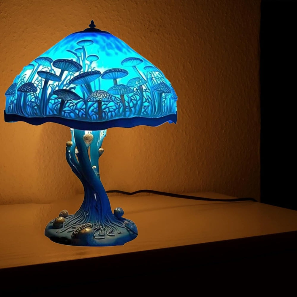 Bunte Glaslampe Tischlampe Lotus Kunst Beleuchtung 16