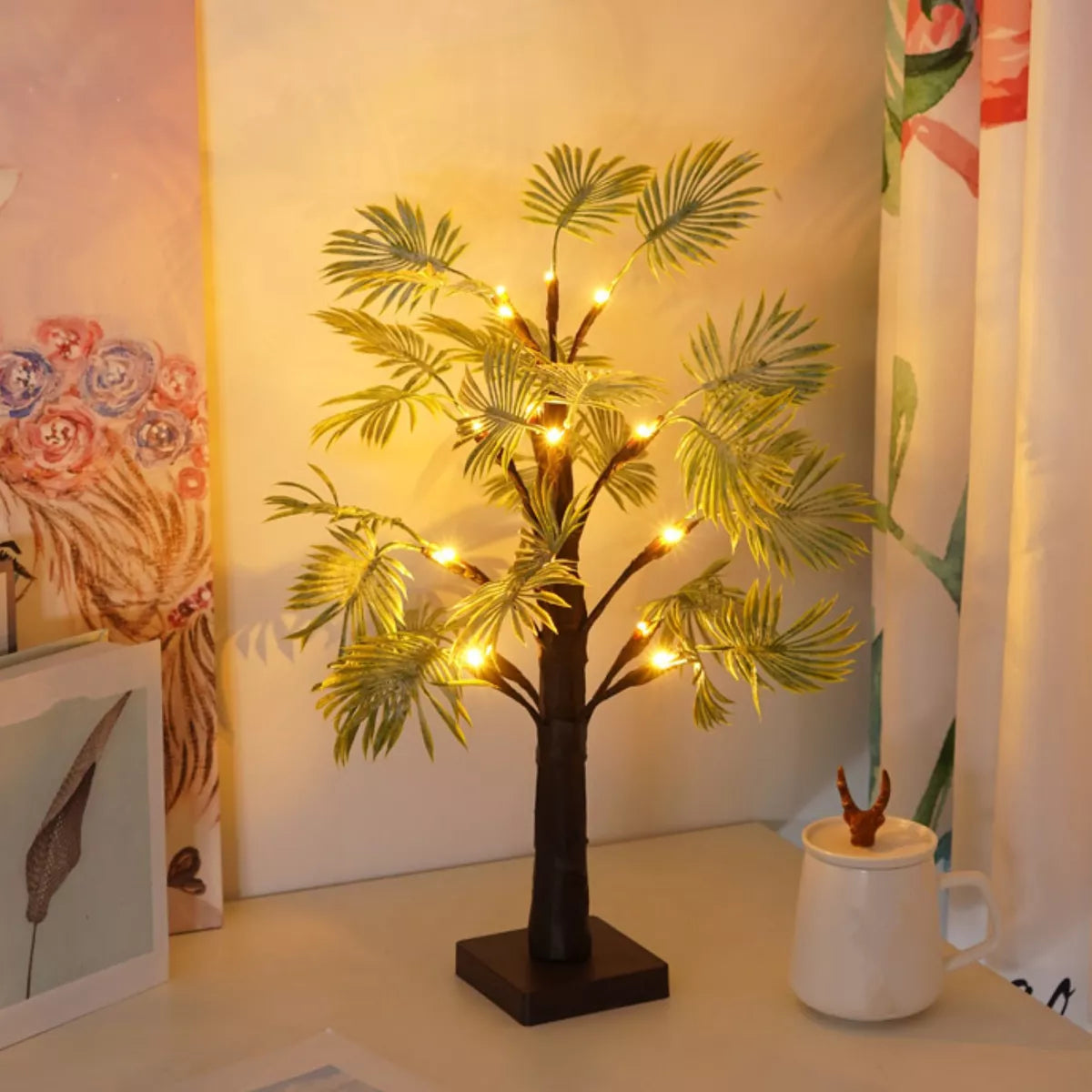 Weihnachtslichter | LED Palmblatt - Beleuchtung für Tropenflair