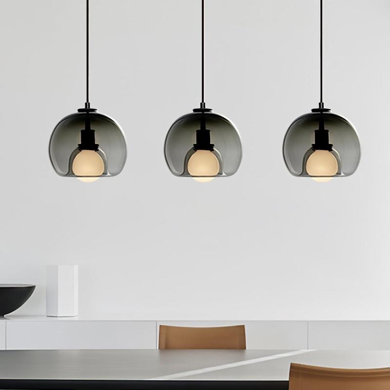 GlassyGlow | Elegante Pendelleuchte in minimalistischem Design