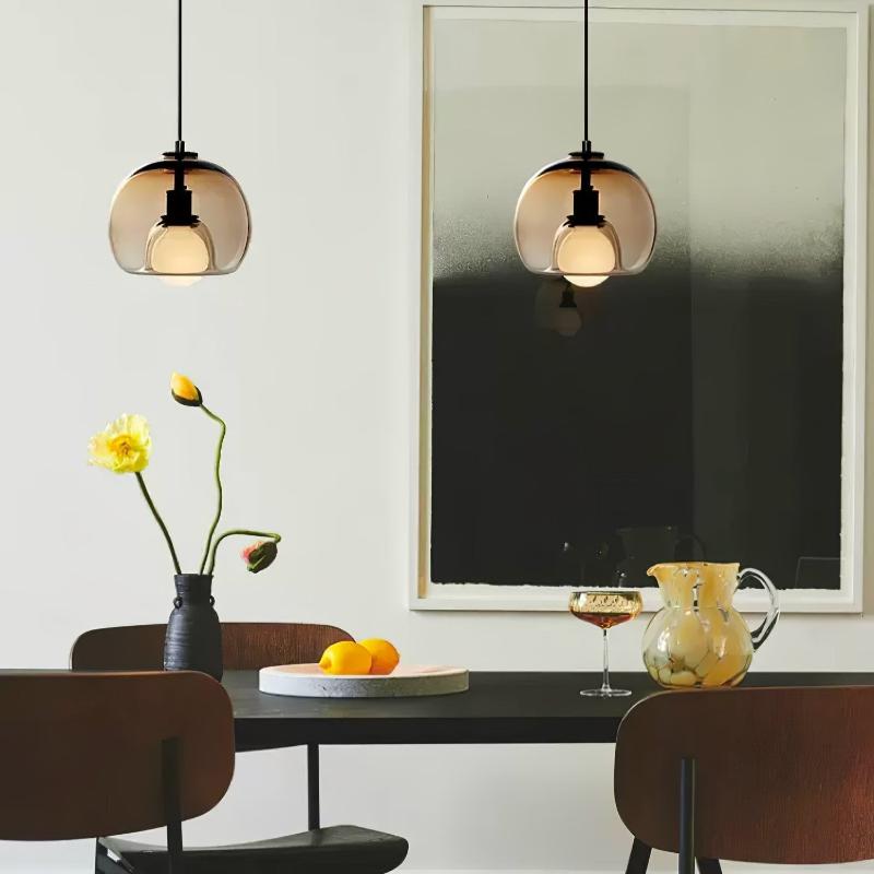 GlassyGlow | Elegante Pendelleuchte in minimalistischem Design