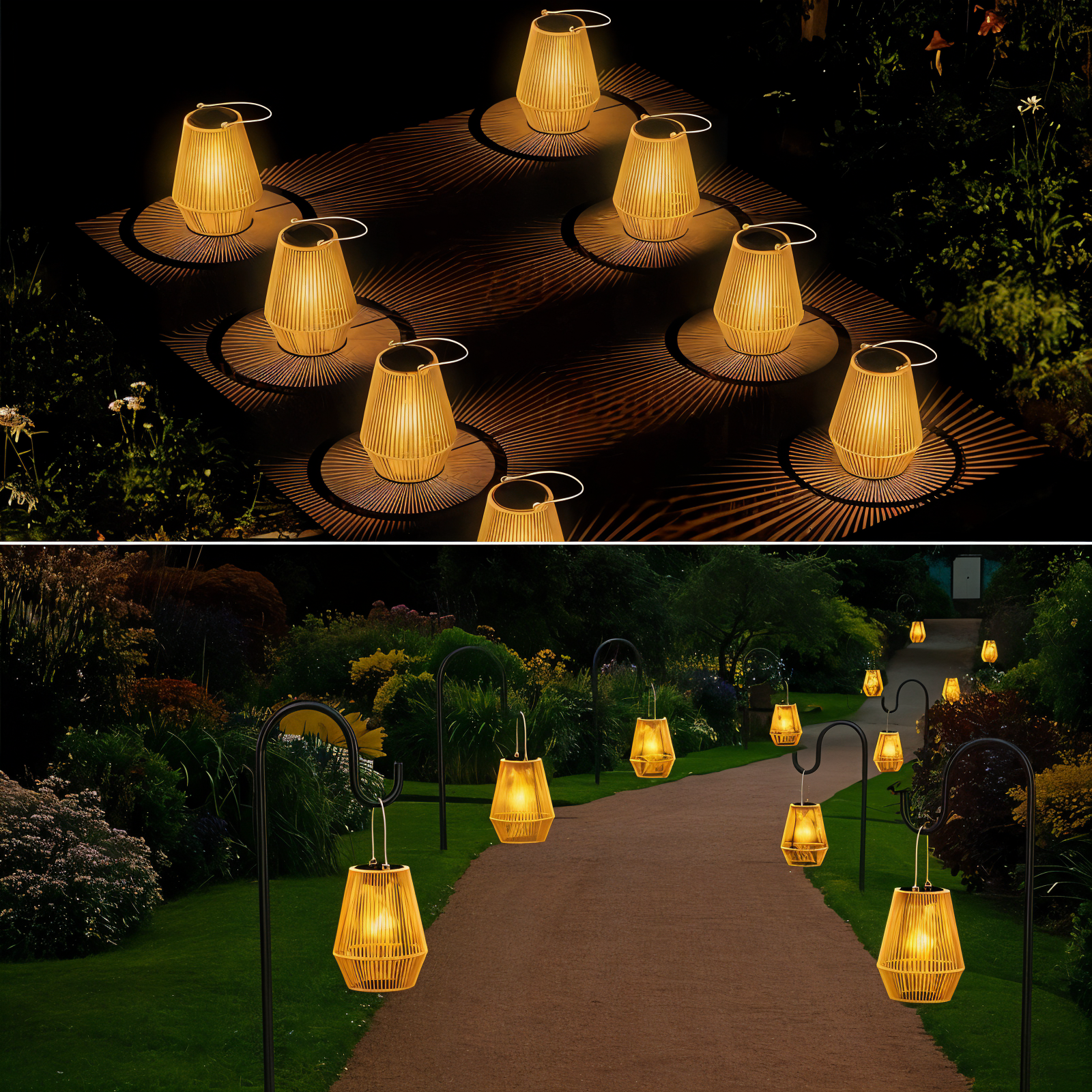 LumiBambus | Wasserfeste Solar-Außenlampe aus Bambus