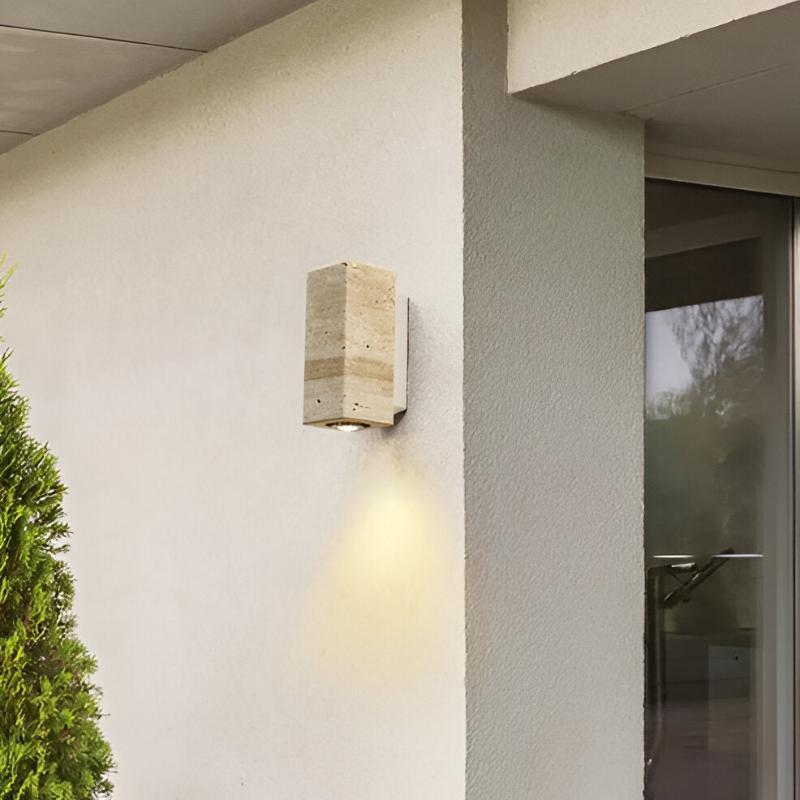 TravertinLight | Elegante Wandleuchte aus Marmor