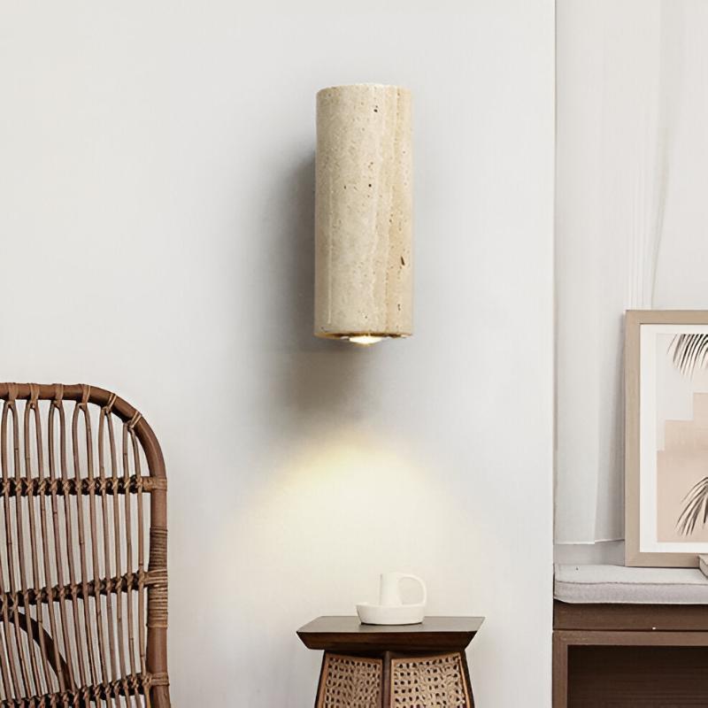 TravertinLight | Elegante Wandleuchte aus Marmor