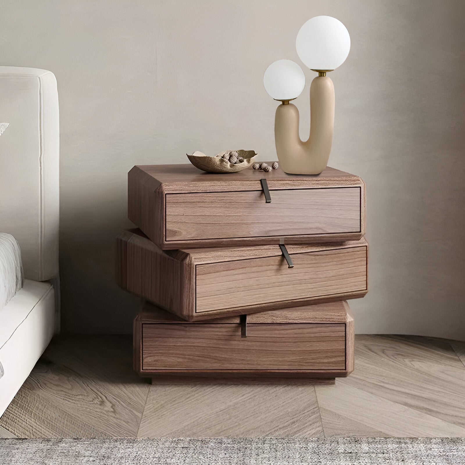 KaktusLamp | Elegante Tischlampe aus Harz mit 2 Glaskugeln