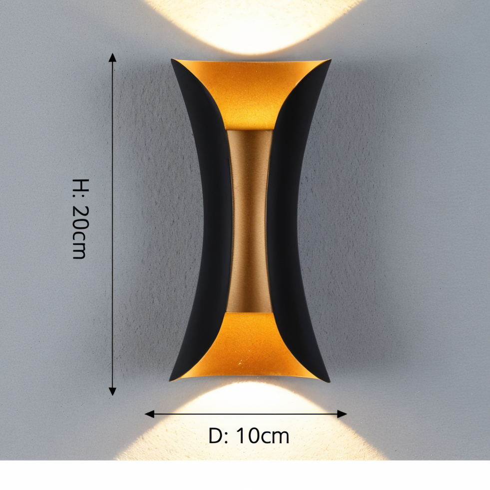 Dualite | Wasserdichte LED-Wandleuchte mit Doppelkopf