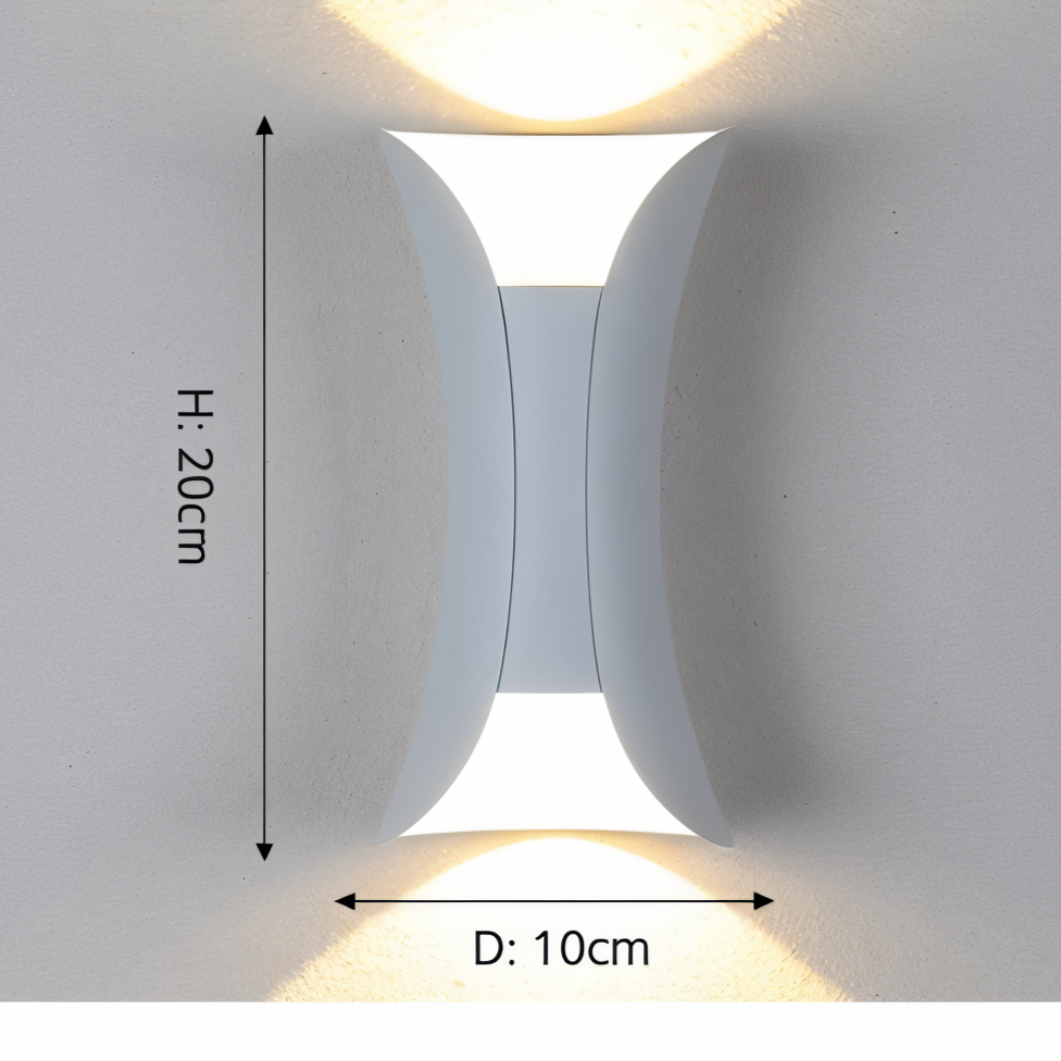 Dualite | Wasserdichte LED-Wandleuchte mit Doppelkopf