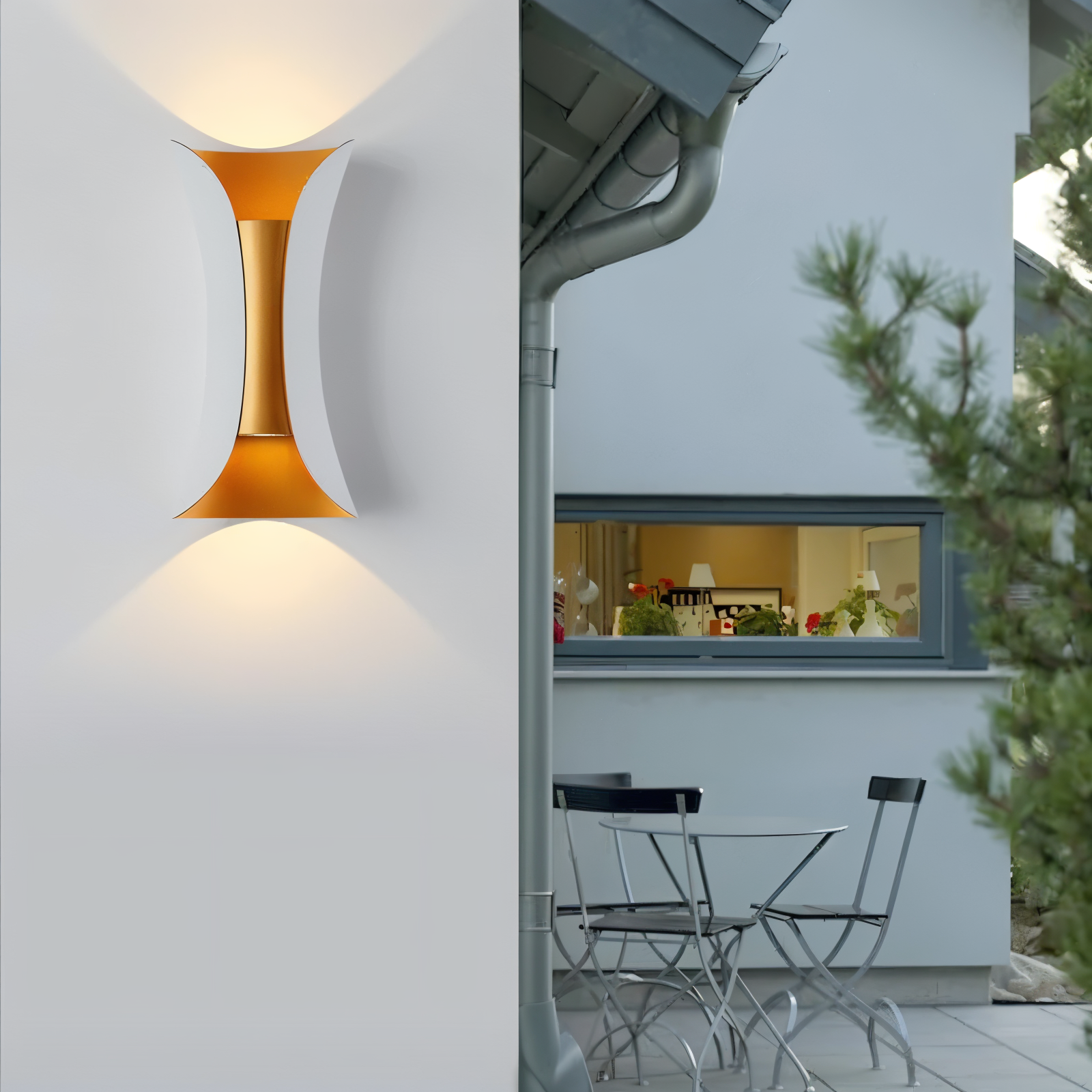 Dualite | Wasserdichte LED-Wandleuchte mit Doppelkopf