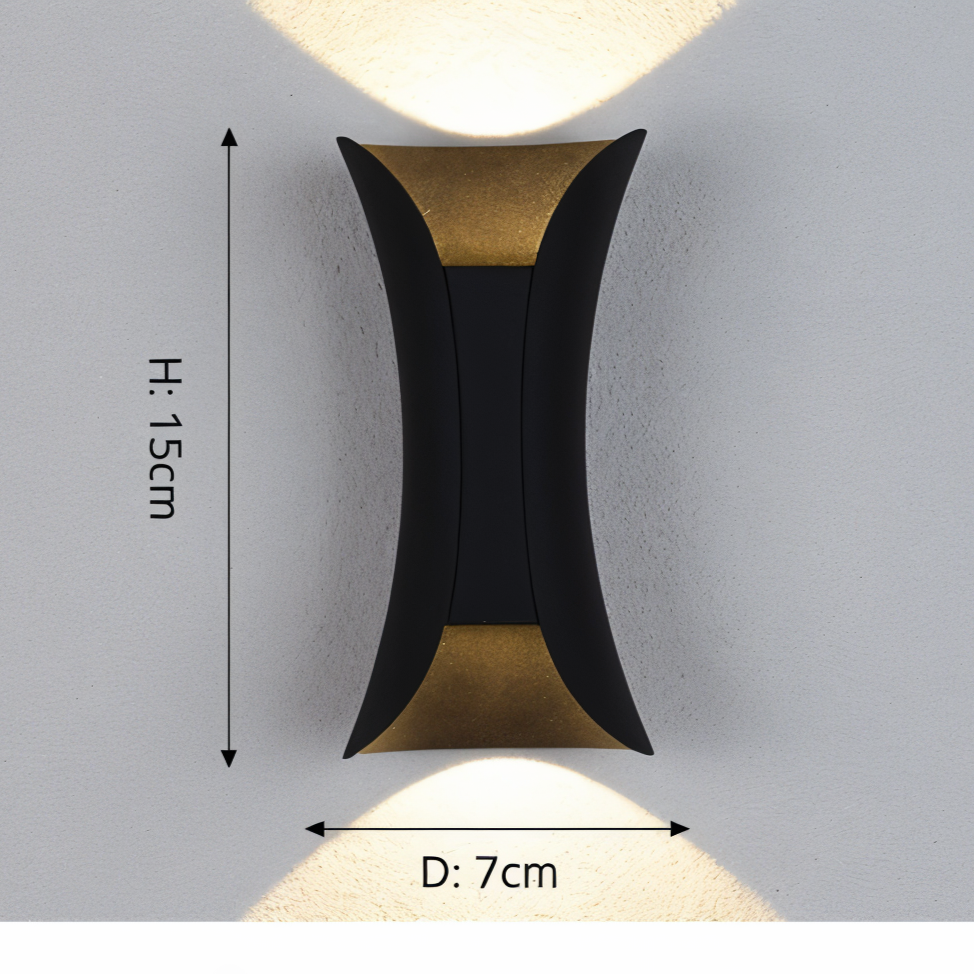 Dualite | Wasserdichte LED-Wandleuchte mit Doppelkopf