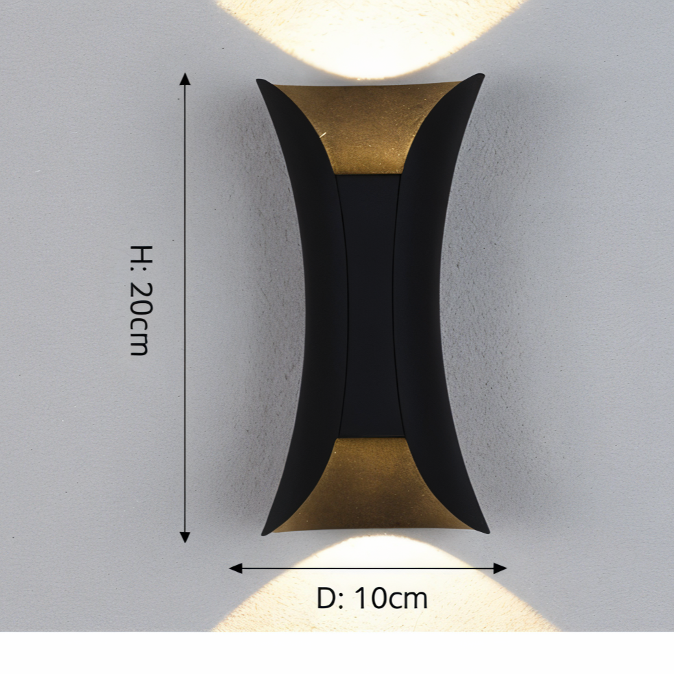 Dualite | Wasserdichte LED-Wandleuchte mit Doppelkopf