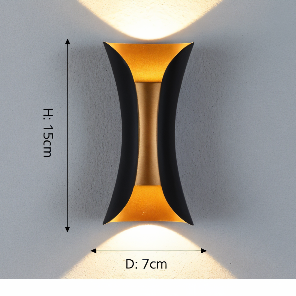 Dualite | Wasserdichte LED-Wandleuchte mit Doppelkopf