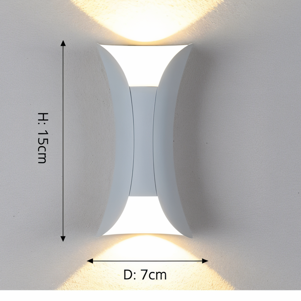 Dualite | Wasserdichte LED-Wandleuchte mit Doppelkopf
