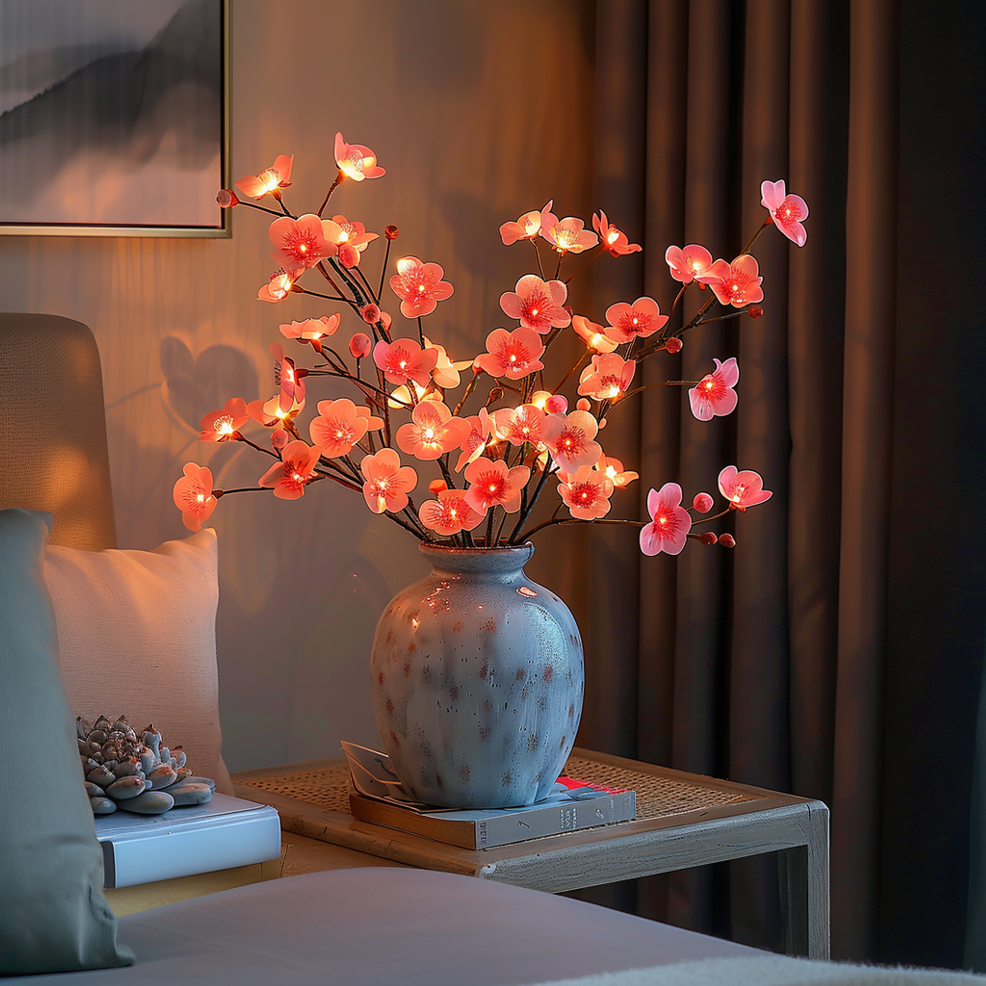 OliveMagic | Elegante olivgrüne LED-Tischlampe