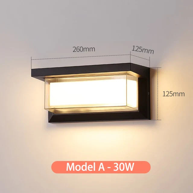 TwilightGlow | Stilvolle wetterfeste Wandlampe für den Außenbereich