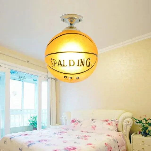SportLight | Bunte LED-Pendelleuchte aus Glas in Form eines Balls