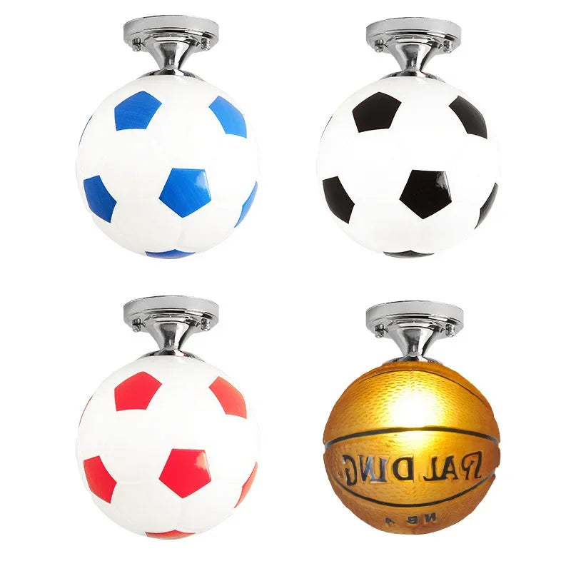 SportLight | Bunte LED-Pendelleuchte aus Glas in Form eines Balls