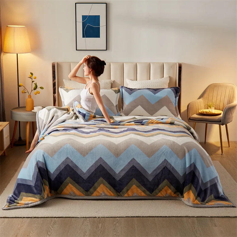 DreamyBlossom | Flauschige Decke mit buntem Blumenmuster