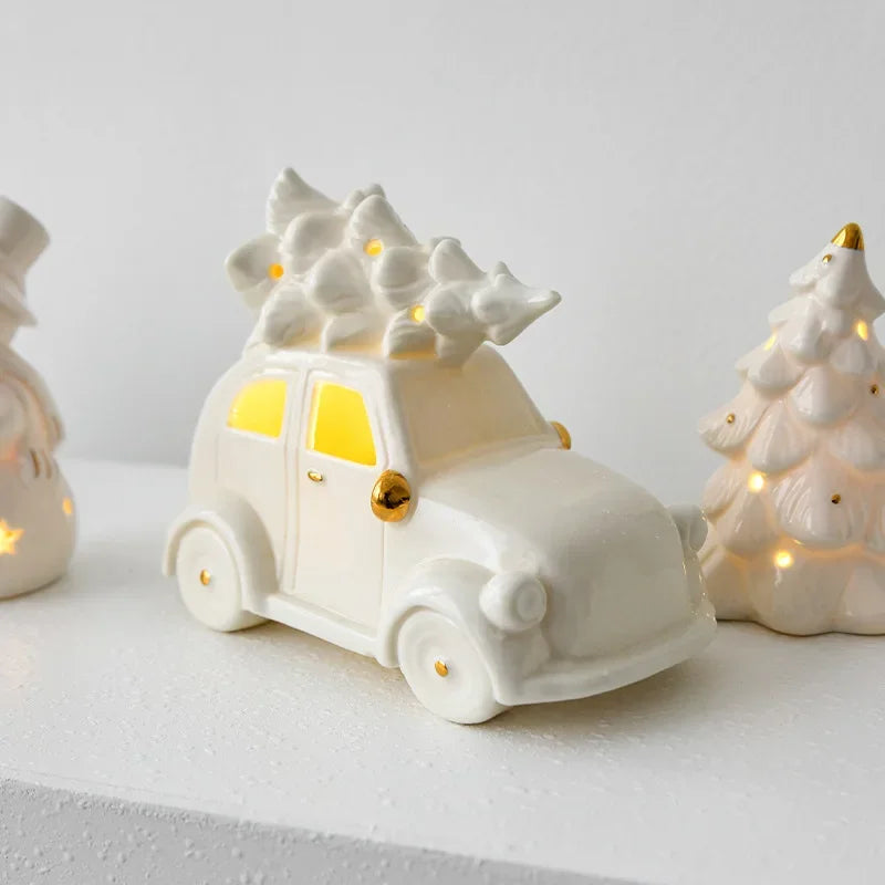 Schnuffelzauber | Beleuchteter Weihnachtsschmuck aus Keramik