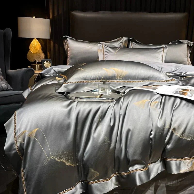 SilkNest | Mitternacht Eleganz Bettwäscheset