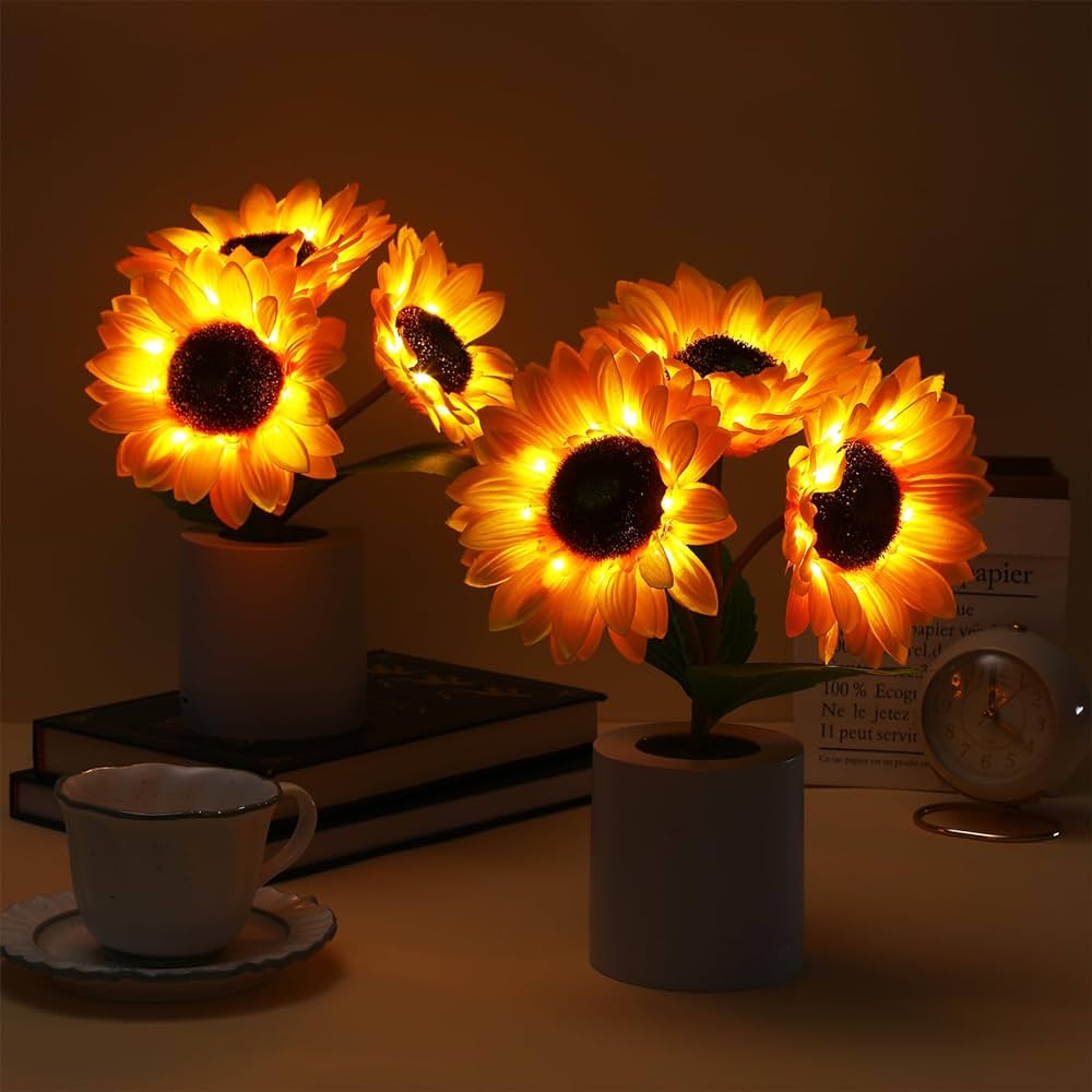 LumiPetal | Stilvolle LED-Sonnenblumen-Tischleuchte