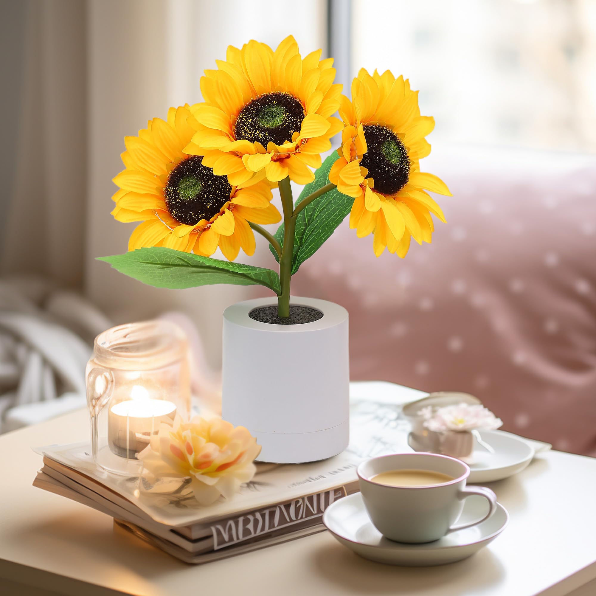 LumiPetal | Stilvolle LED-Sonnenblumen-Tischleuchte