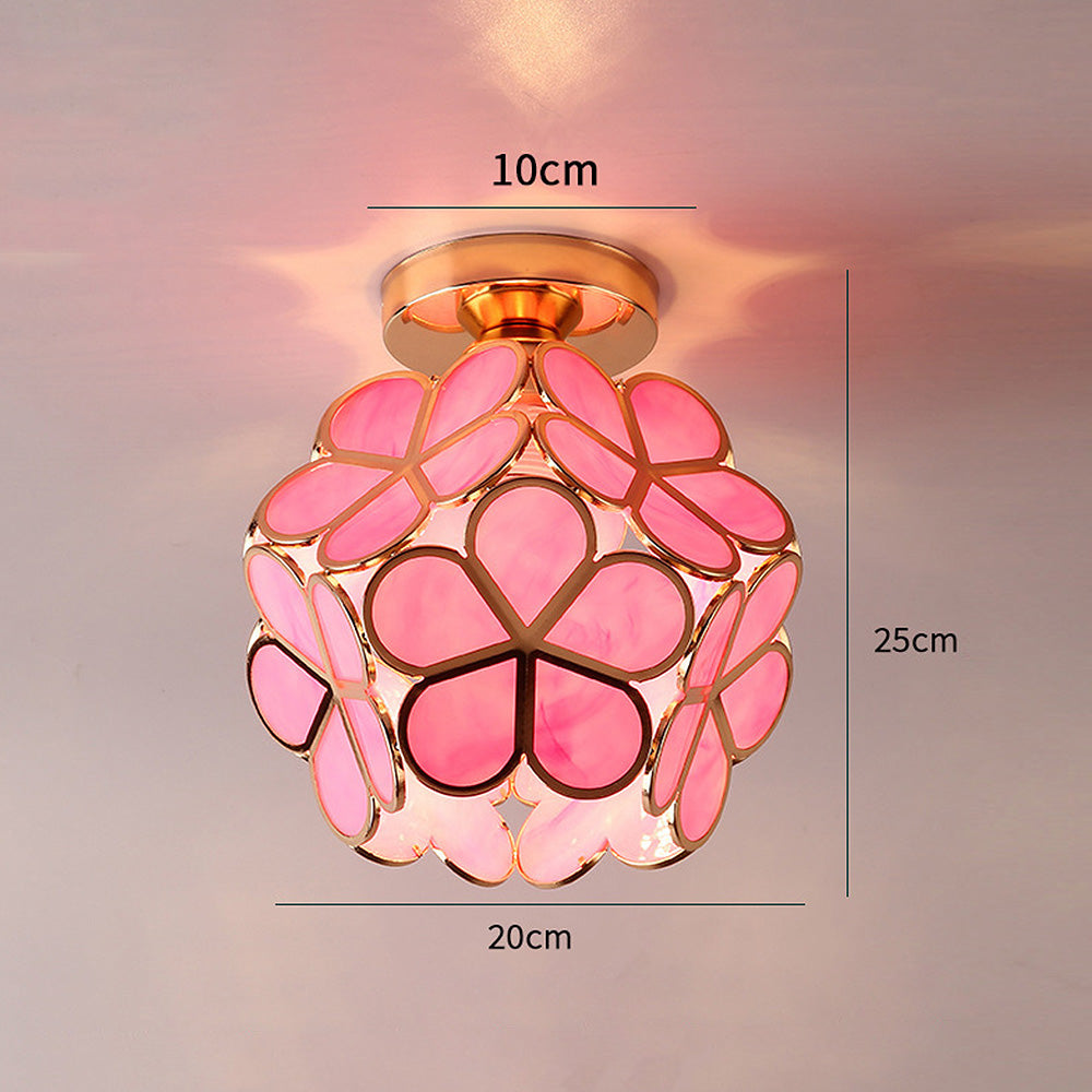 FlowersElegance | Glasdeckenleuchte für Flure und Eingänge