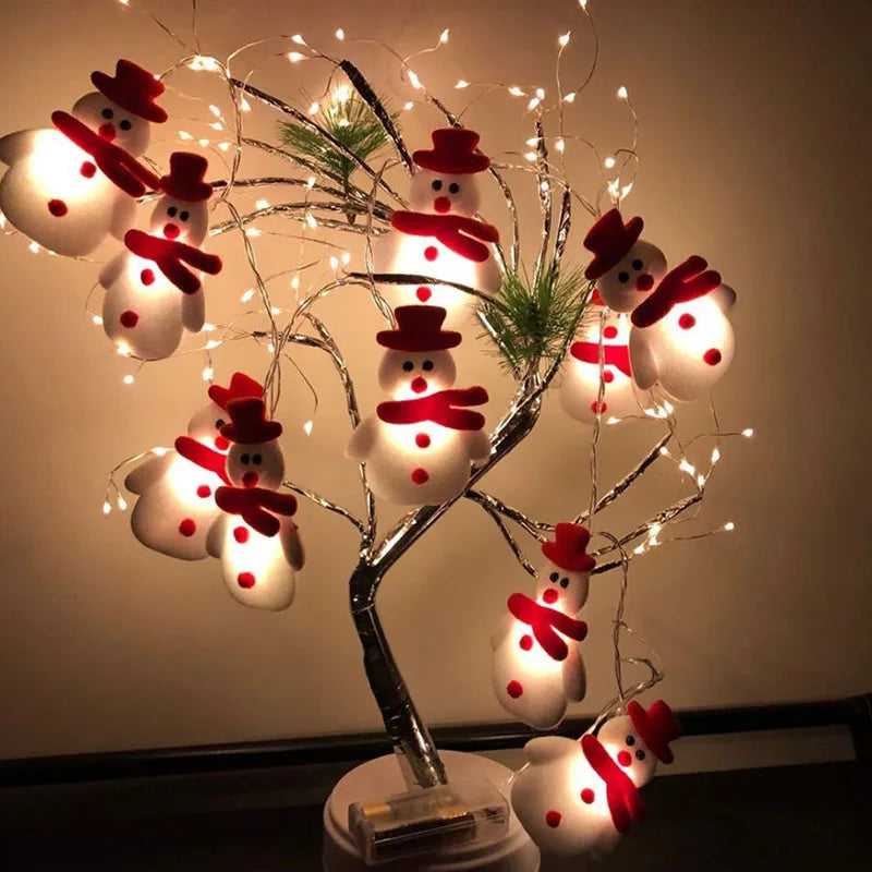 SchneeGlow | Kuschelige Schneemann Tischlampe