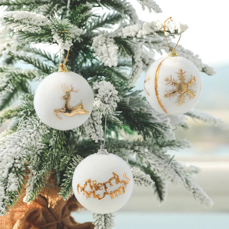 SnowDream | Weiße Schaumstoff-Weihnachtskugeln