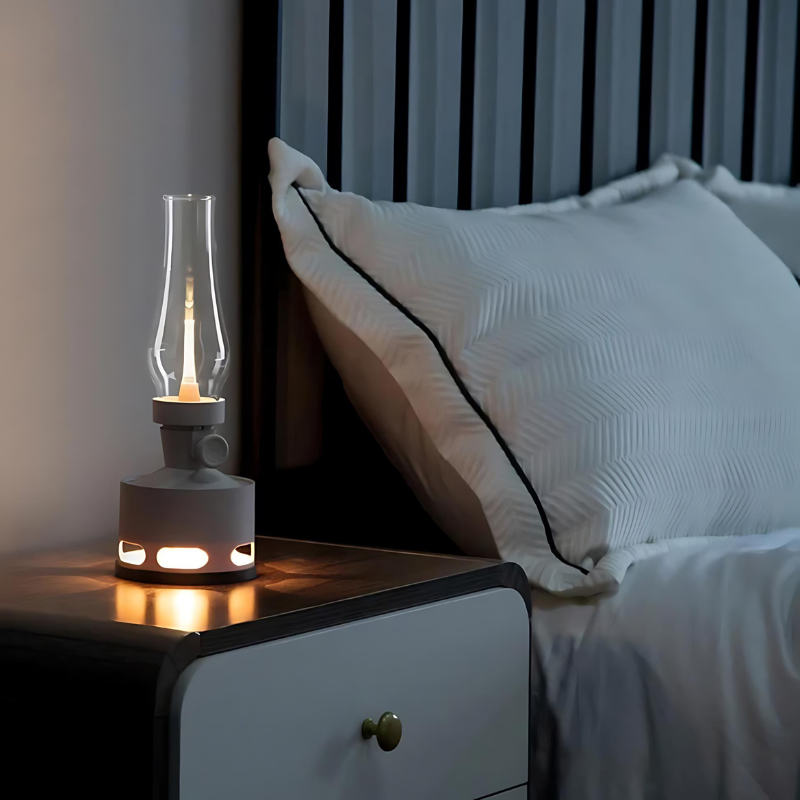 VintageGlow | Nostalgische LED Tischlampe im Vintage-Stil