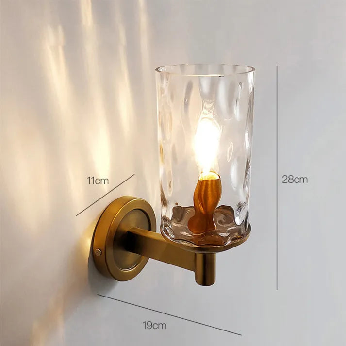 RetroGlanz | Klassische Wandlampe aus durchsichtigem Glas